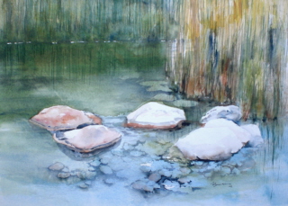 Steine im See